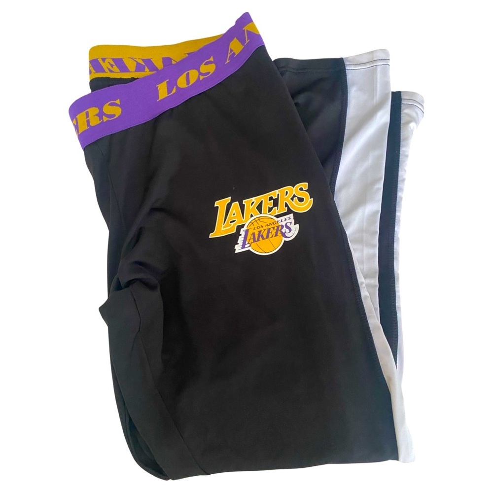 Lakers Women’s Leggings XL Cropped Pants Elastic Band